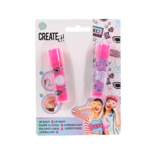 Create it! Lip Balm Best Friends Παιδικό Μακιγιάζ (Διάφορα Σχέδια) 2τμχ