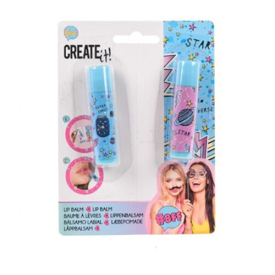 Create it! Lip Balm Best Friends Παιδικό Μακιγιάζ (Διάφορα Σχέδια) 2τμχ