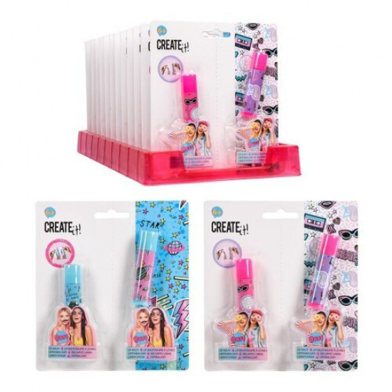 Create it! Lip Balm Best Friends Παιδικό Μακιγιάζ (Διάφορα Σχέδια) 2τμχ