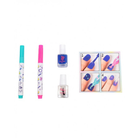 ΠΑΙΔΙΚΟ ΣΕΤ ΜΕ 2 ΒΕΡΝΙΚΙΑ ΝΥΧΙΩΝ (ΜΑΝΟ) KAI 2 ΜΑΡΚΑΔΟΡΟΥΣ CREATE IT! - NAIL DESIGN MARKER 84183B
