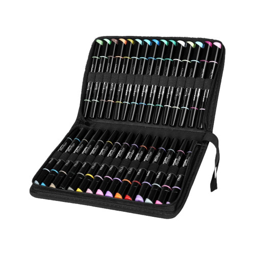 Ohuhu Acrylic Markers Σετ 30 Ανεξίτηλων Ακρυλικών Μαρκαδόρων Διπλής Μύτης