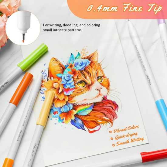 Ohuhu Art Marker Σετ 40 Μαρκαδόρων με Βάση το Νερό Brush & Fineliner Ohuhu Art Marker Σετ 40 Μαρκαδόρων με Βάση το Νερό Brush & Fineliner