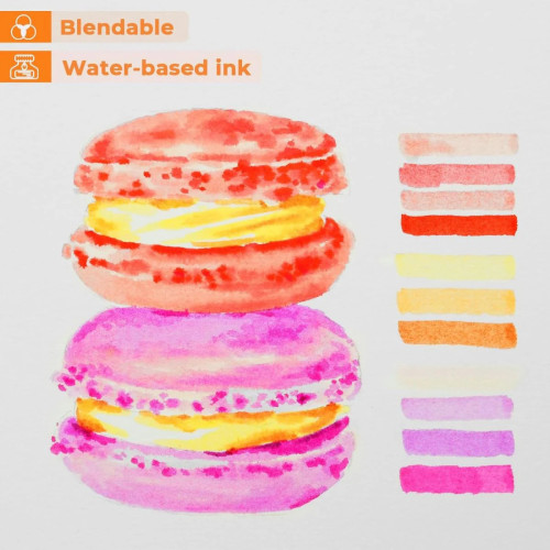 Ohuhu Art Marker Σετ 40 Μαρκαδόρων με Βάση το Νερό Brush & Fineliner Ohuhu Art Marker Σετ 40 Μαρκαδόρων με Βάση το Νερό Brush & Fineliner