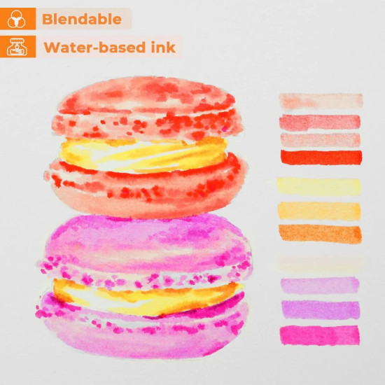 Ohuhu Art Marker Σετ 40 Μαρκαδόρων με Βάση το Νερό Brush & Fineliner Ohuhu Art Marker Σετ 40 Μαρκαδόρων με Βάση το Νερό Brush & Fineliner