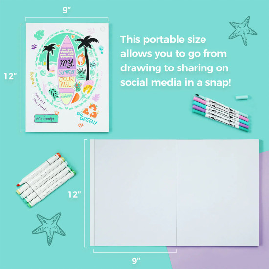 Ohuhu Marker Bleedproof Sketchbook 22.9 x 30.50cm 150gr Ohuhu Marker Bleedproof Sketchbook 22.9 x 30.50cm 150gr