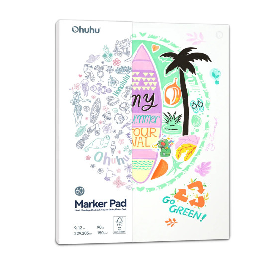 Ohuhu Marker Bleedproof Sketchbook 22.9 x 30.50cm 150gr Ohuhu Marker Bleedproof Sketchbook 22.9 x 30.50cm 150gr