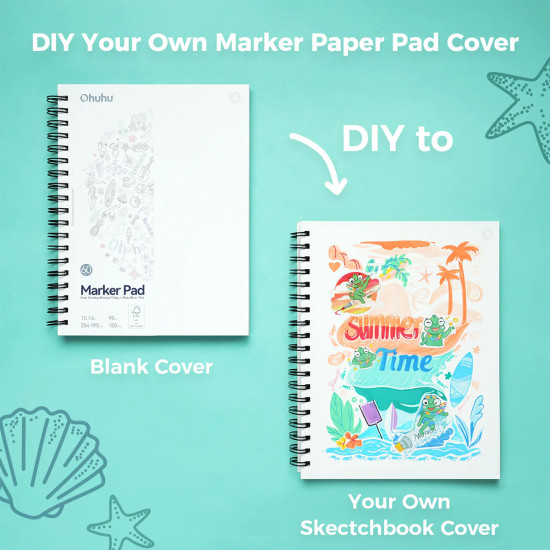 Ohuhu Marker Bleedproof Σπιράλ Sketchbook 19.3 x 25.4cm 150gr Ohuhu Marker Bleedproof Σπιράλ Sketchbook 19.3 x 25.4cm 150gr