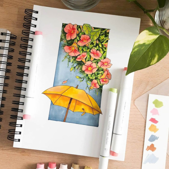 Ohuhu Honolulu Alcohol Art Markers Σετ Μαρκαδόρων 48 Mid-tone χρωμάτων Brush & Chisel Ohuhu Honolulu Alcohol Art Markers Σετ Μαρκαδόρων 48 Mid-tone χρωμάτων Brush & Chisel