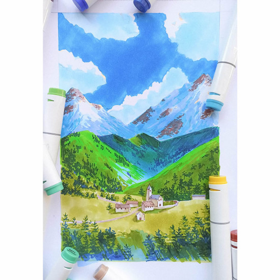 Ohuhu Oahu Alcohol Art Markers Σετ Μαρκαδόρων 40 χρωμάτων Fine & Chisel Ohuhu Oahu Alcohol Art Markers Σετ Μαρκαδόρων 40 χρωμάτων Fine & Chisel