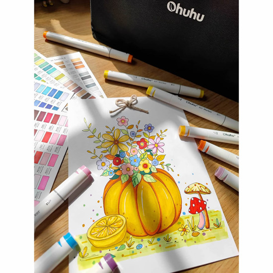 Ohuhu Oahu Alcohol Art Markers Σετ Μαρκαδόρων 40 χρωμάτων Fine & Chisel Ohuhu Oahu Alcohol Art Markers Σετ Μαρκαδόρων 40 χρωμάτων Fine & Chisel