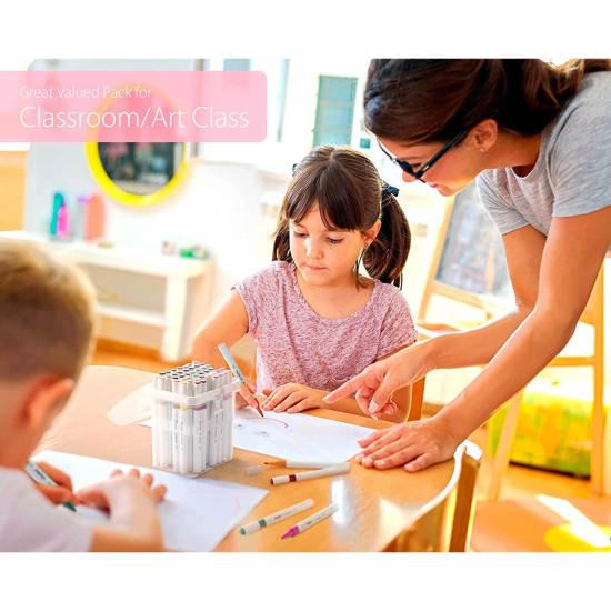 Ohuhu Oahu Alcohol Art Markers Σετ Μαρκαδόρων 48 χρωμάτων Fine & Chisel Ohuhu Oahu Alcohol Art Markers Σετ Μαρκαδόρων 48 χρωμάτων Fine & Chisel