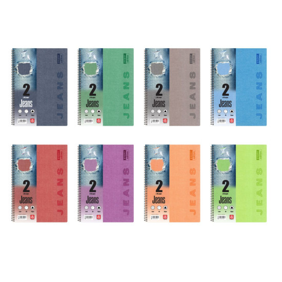 Jeans Τετράδιο Σπιράλ Β5 2 θεμάτων