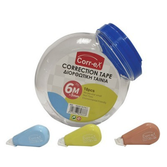 ΔΙΟΡΘΩΤΙΚΟ ROLLER CORR-EX 866 5MM X 6MM PASTEL