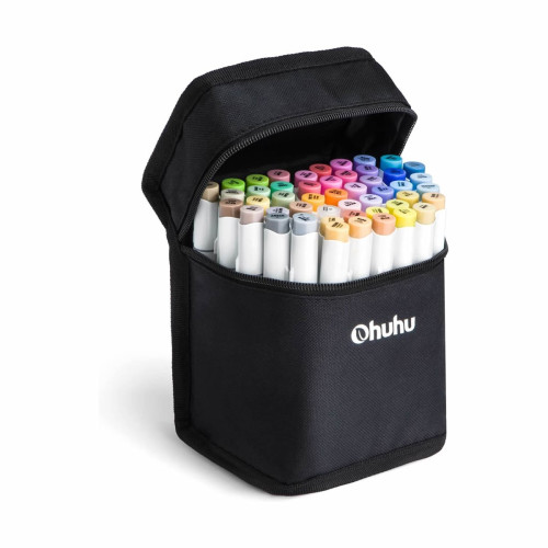 Οhuhu Honolulu B Alcohol Art Markers Σετ 48 Mid-tone Μαρκαδόρων Brush & Fine