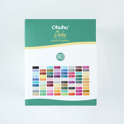 Ohuhu Oahu Alcohol Art Markers Σετ Μαρκαδόρων 80 χρωμάτων Fine & Chisel