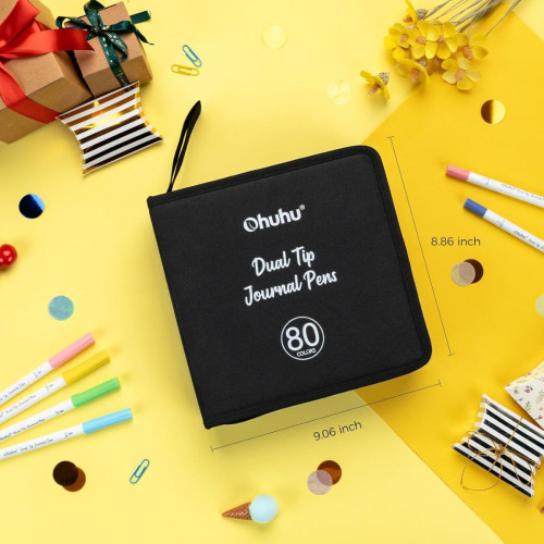 Ohuhu Σετ 80 Μαρκαδόρων με Βάση το Νερό Brush & Extra Fine Ohuhu Σετ 80 Μαρκαδόρων με Βάση το Νερό Brush & Extra Fine