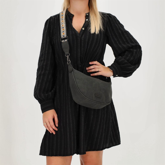 Τσάντα ώμου Beagles Moon Bag Malaga Μαύρη