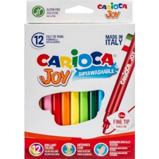 Μαρκαδόροι Carioca Superwashable Λεπτής Γραφής 12Τεμ, 40614 Μαρκαδόροι Carioca Superwashable Λεπτής Γραφής 12Τεμ, 40614