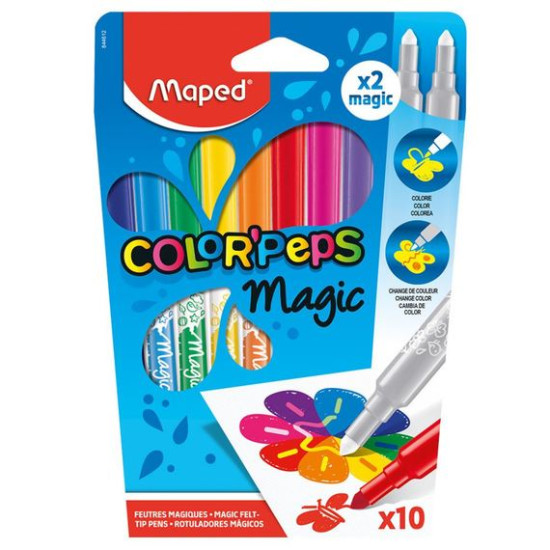 Μαρκαδόροι ζωγραφικής MAPED Magic Color Pep’s (συσκευασία 10 τεμαχίων) Μαρκαδόροι ζωγραφικής MAPED Magic Color Pep’s (συσκευασία 10 τεμαχίων)