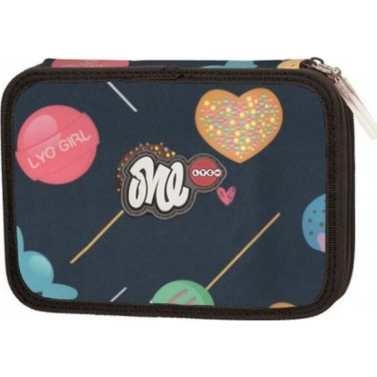 Κασετίνα Σχολική Διπλή Γεμάτη One Be Sweet