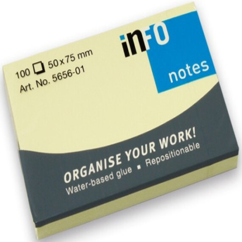 Αυτοκόλλητα Χαρτάκια Κίτρινα Info 50x75