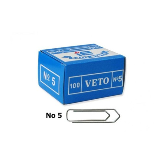 Συνδετήρες Veto Νo.5 100τεμ 47mm Συνδετήρες Veto Νo.5 100τεμ 47mm
