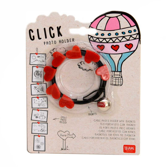 Καλώδιο Για Φωτογραφίες Καρδιές Click Cable Black Legami