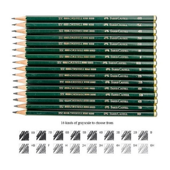 Μολύβια Σχεδίου 9000 Faber Castell