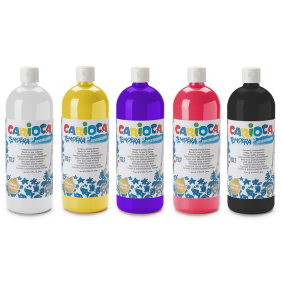 Τέμπερες Carioca 1000ml Διάφορα Χρώματα Τέμπερες Carioca 1000ml Διάφορα Χρώματα