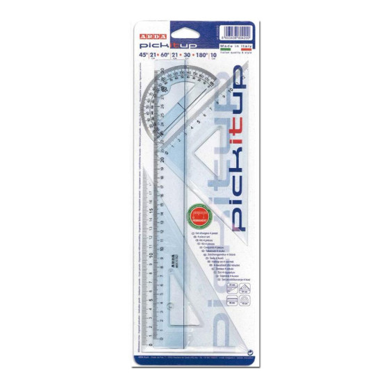 Σετ Γεωμετρικά Όργανα, 30cm, 4τεμ